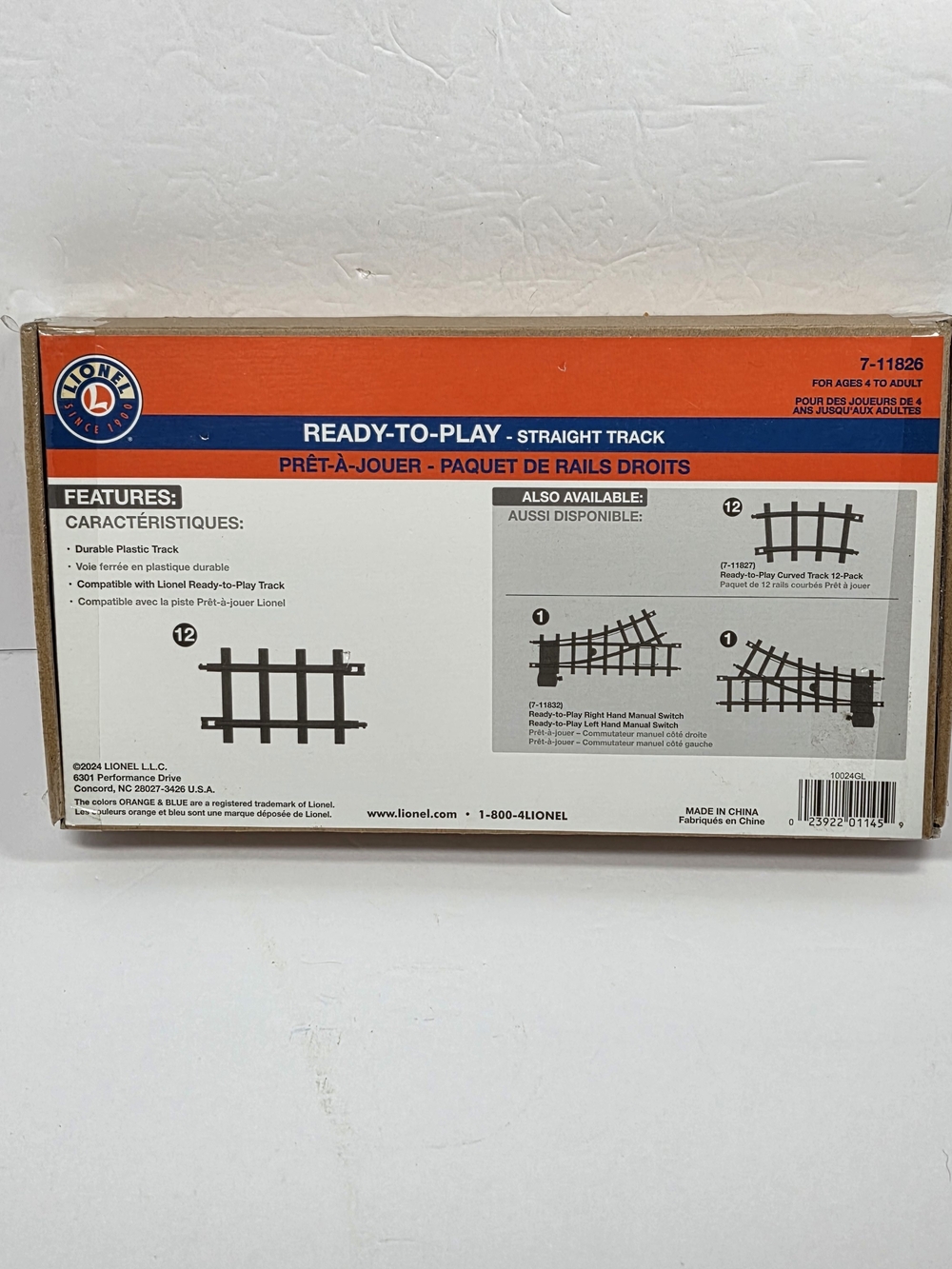 Lionel‎ Durable Plastic 12 Straight Track Ready-to-Play Gauge Compatible 7-11826